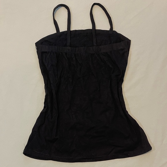 Y2K Rhinestone Hearts Black Tank Top - Picture 2 of 3